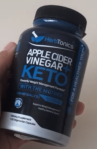 Herbtonics Apple Cider Vinegar Capsules with The Mother Plus Keto